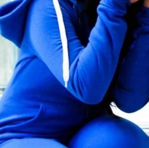 Blue hoodie onesie